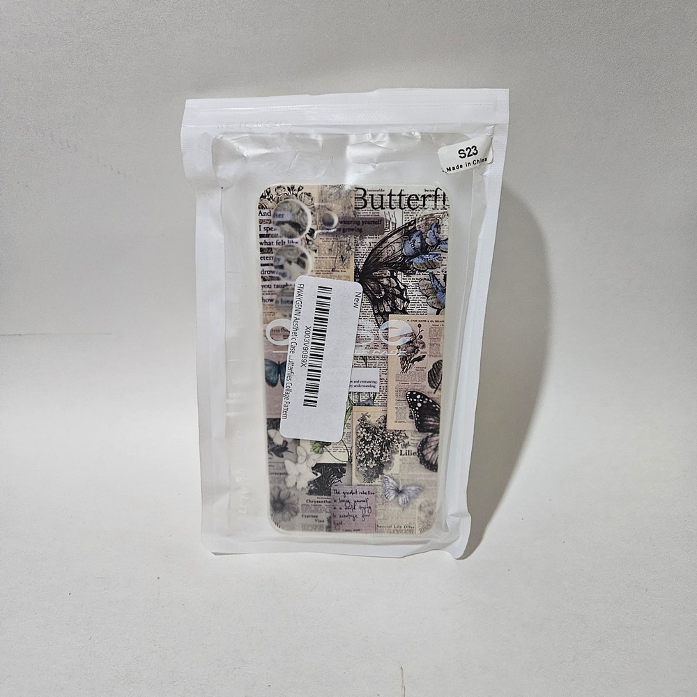 FIWAYGENN Aesthetic Case for Samsung Galaxy S23 Butterfly Collage Pattern New